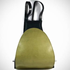 Kos Design Bell Designer Backpack,navy blue,unique,zip pocket.elegant,italian leather,genuine real,green,stylish,light,rucksack,quality