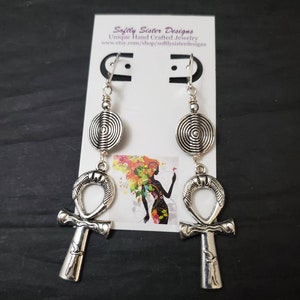 Beautiful Beads and Ankh Symbol Earrings.