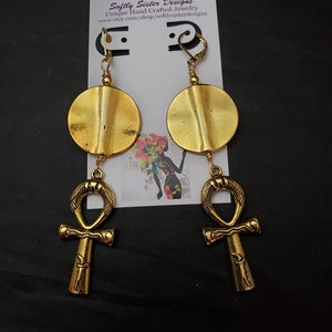 Beautiful Beads and Ankh Symbol Earrings.
