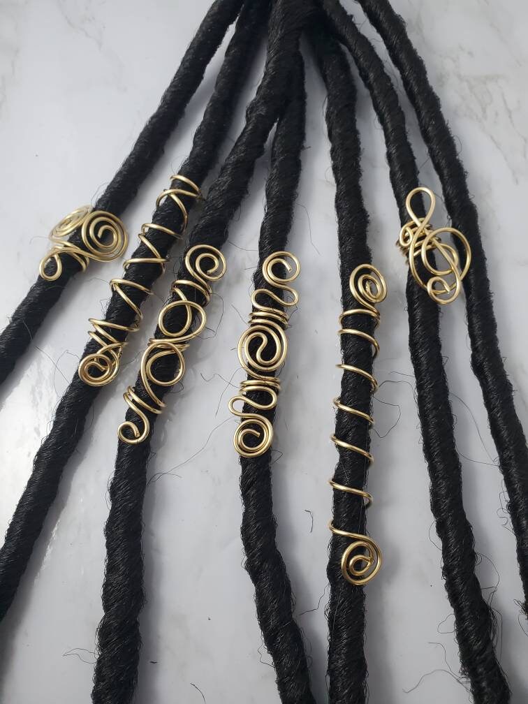 Handmade Goa Hair Jewelry // Boho Hairstyle Bead // Dreadlock Braid Wrap //  Loc Jewelry Hair Accessories // Wanderlust Jewelry Wearable Art -  