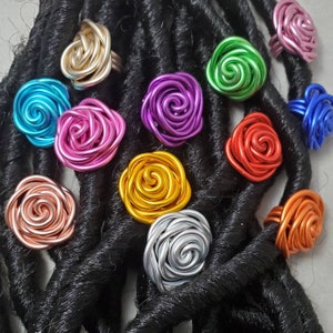 Rosebudz Dreadlock Jewelry, Hair Jewelry, Loc Coils, Dreadlock Jewelry, Dreadlock Beads, Dread, Wire  Loc Jewelry,  Braid Beads