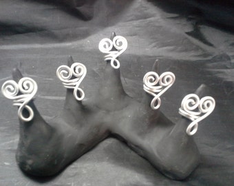 Silver hare rabbit dreadlock bead dread bead Rabbit Dreadlock Jewelry Set: 5mm Stainless Steel Loc Cuffs  main image 3