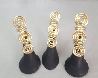 Juego de 3 piezas de joyería para rastas, joyería para el cabello, brazalete para rastas, cuentas para rastas, espiral para rastas, joyería para rastas, cuentas para rastas, cuentas para trenzas, brazalete