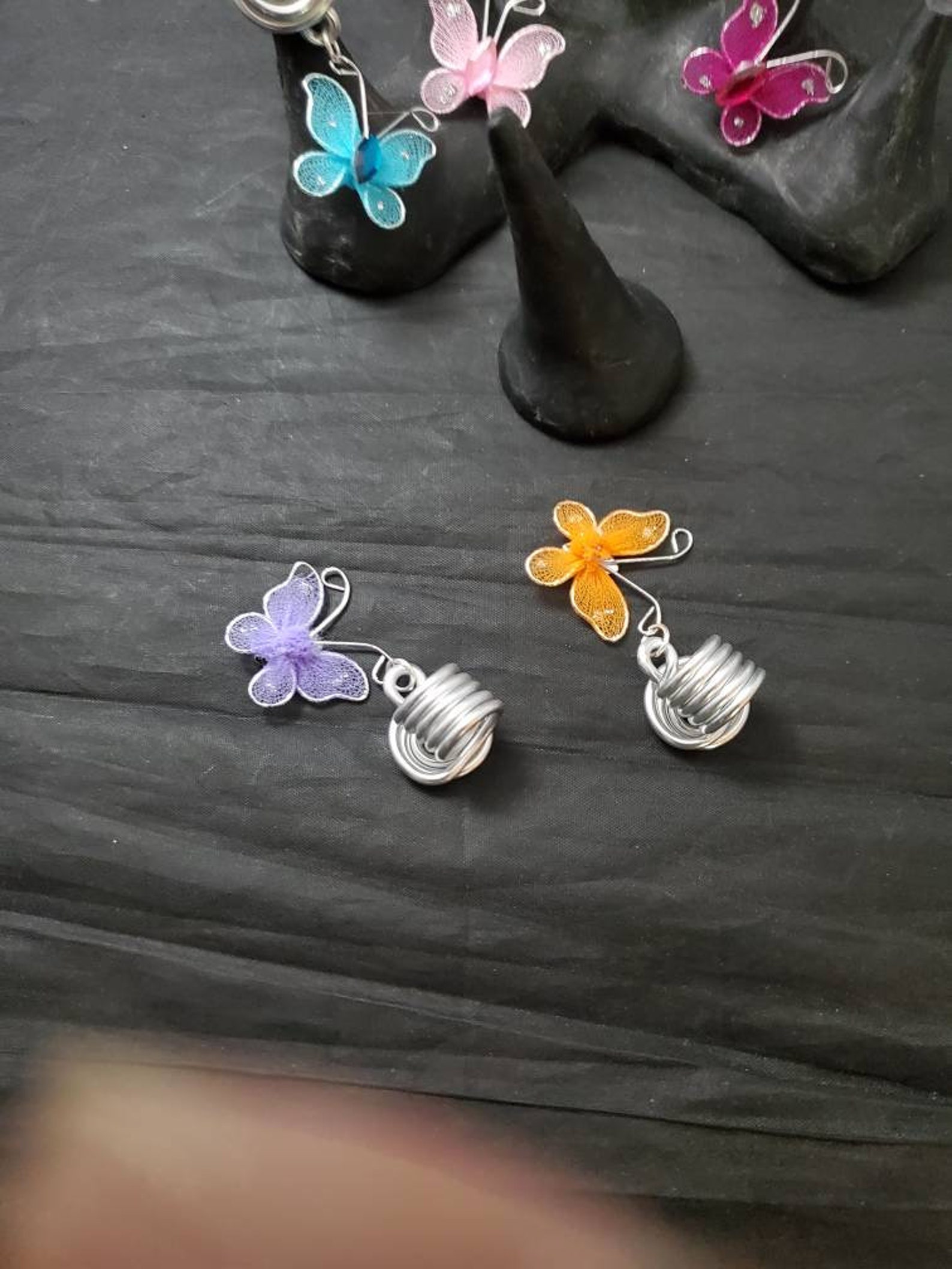 Butterflies Loc Jewelry Hair Jewelry Dreadlock Cuff Etsy