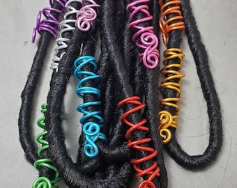 Envolturas para rastas, joyería para rastas, brazalete para rastas, cuentas para rastas, espiral para rastas, cuentas de alambre, joyería para rastas, cuentas para rastas, cuentas para trenzas, brazalete