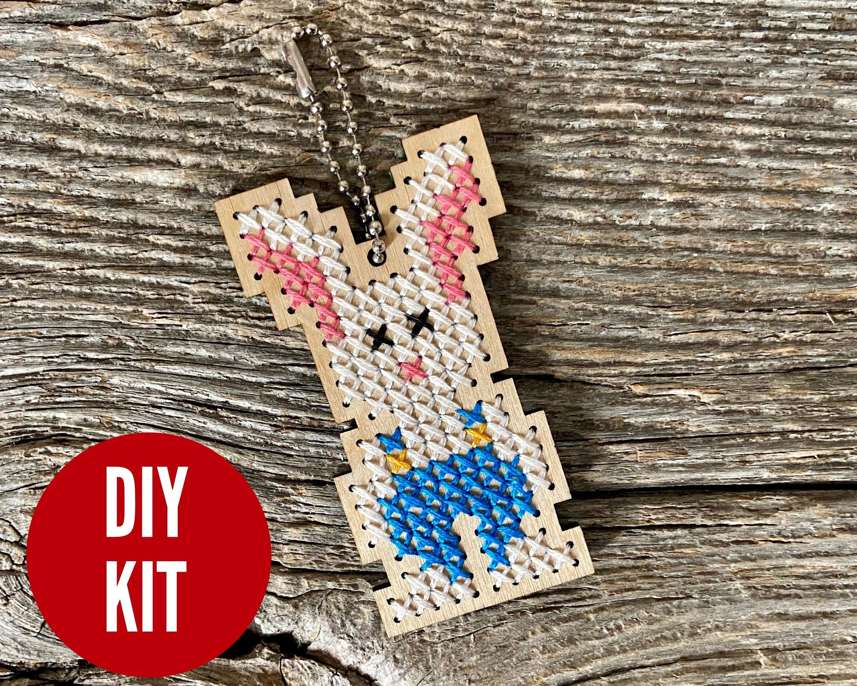 Kit De Piquage Pour Enfants - 2 Feutres, 2 Aiguilles, 10 Motifs Animaux Ferme (dès 4 Ans)