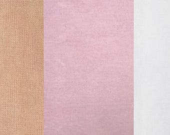 32 Count Lugana Atomic Ranch fabric, hand dyed 17x26 inches, 3 colors