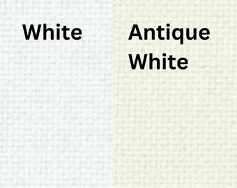 22 Count Zweigart Hardanger Aida 19" x 21" cross stitch needlepoint embroidery fabric in white and antique white