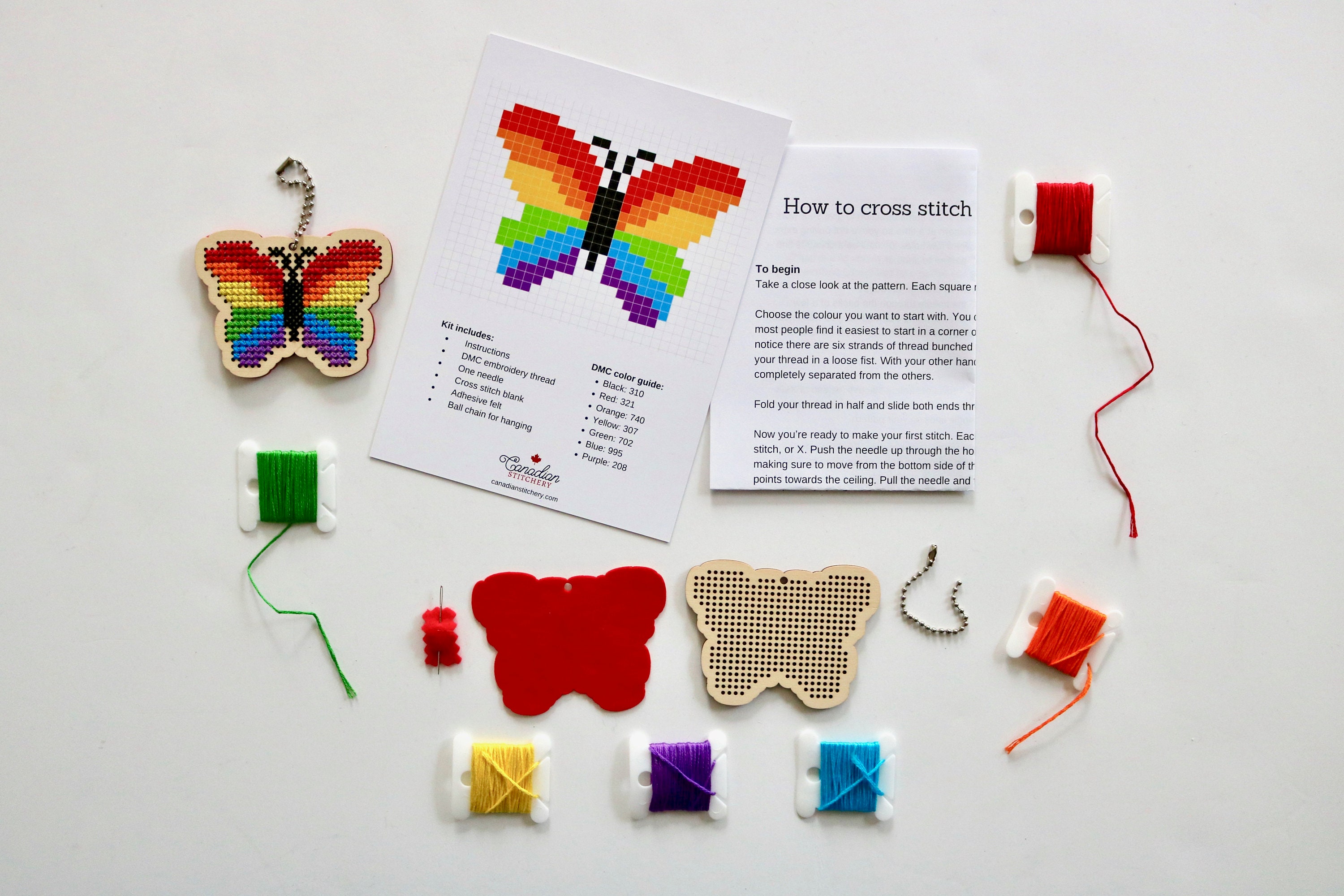 Kit fai da te per tappeti con gancio a scatto per adulti e bambini, kit per punto croce per principianti, kit per realizzare tappeti e ricami