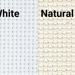 16 Count White or Natural DMC Charles Craft AIDA Gold Standard 15&quot; x 18&quot; cross stitch needlepoint embroidery fabric