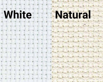 16 Count White or Natural DMC Charles Craft AIDA Gold Standard 15" x 18" cross stitch needlepoint embroidery fabric