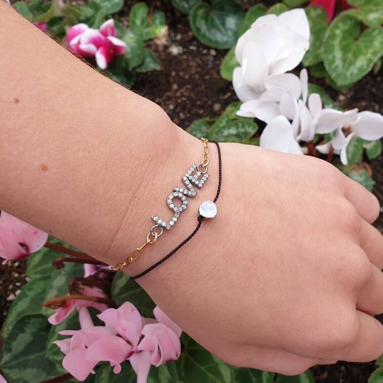 Polki Diamond String Bracelet Rose Cut Diamond Bracelet Etsy