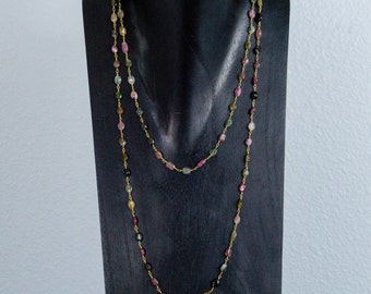 Wire Wrapped Tourmaline Necklace