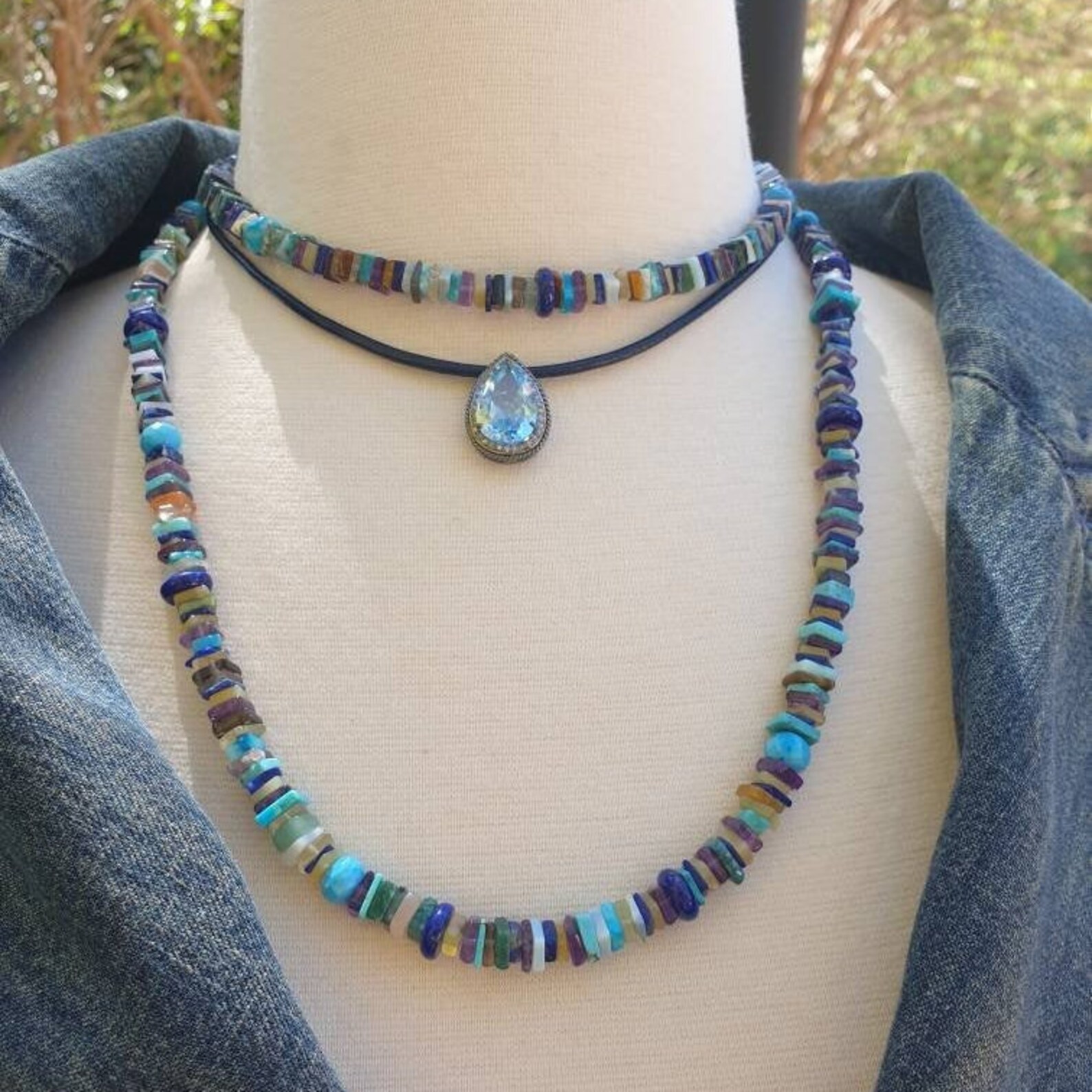 Collier Perl De Pierre Pr cieuse Multicolore Collier De Pierres collier-perl-de-pierre-pr-cieuse-multicolore-collier-de-pierres