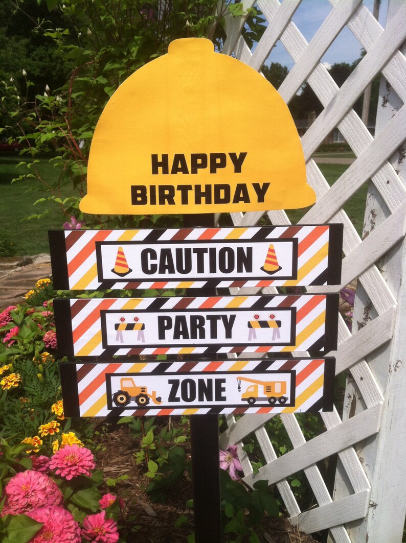 Construction Birthday Yard Sign Etsy