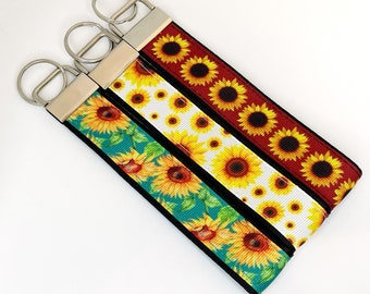 Sunflower Key Fob Wristlet