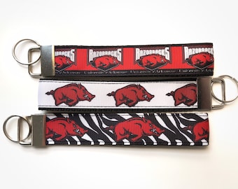 Arkansas Razorbacks Inspired Key Fob Wristlet