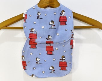 Snoopy inspired Baby Bib, Burp Cloth Set