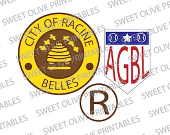 Racine Belles Halloween Costume, A League of Their Own Inspired, Toddler Infant Costume, Rockford Peaches, Printable, DIY, Instant Download