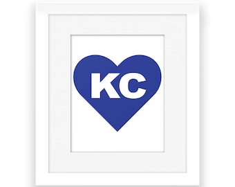 Kansas City Schild / Geschenk - KC Schild - Printable Schild - I love Kansas City - Missouri - Herz - Digital - Print at Home - KC Royals - 8x10