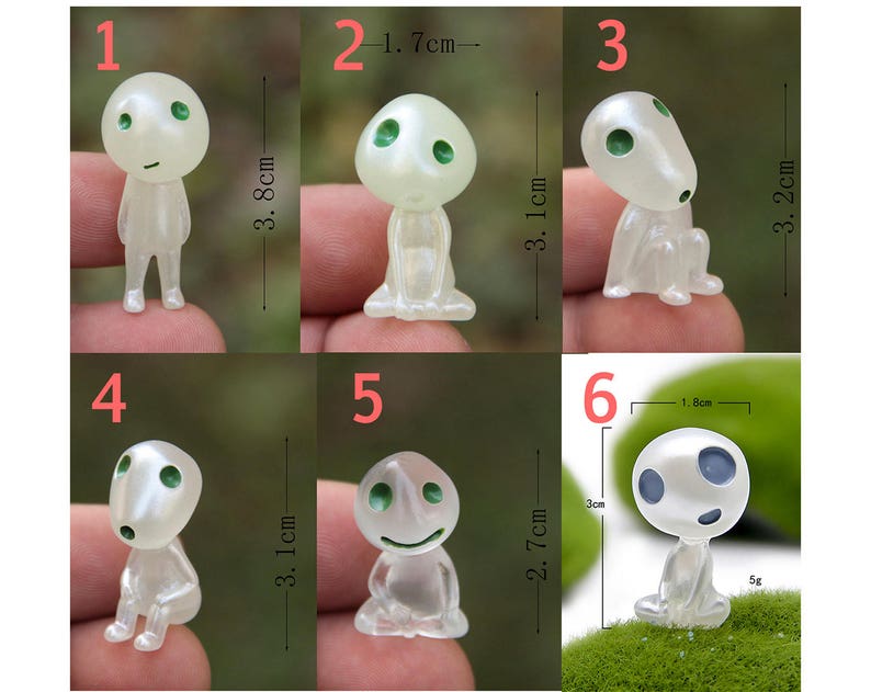 glow in the dark kodama figures