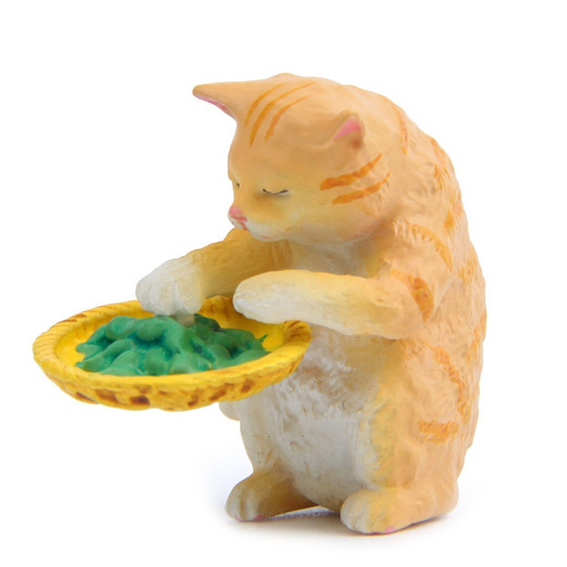 Kawaii lindo gato japonés miniatura vinilo figura de juguete | Etsy