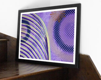 Purple abstract art, arch wall decor print