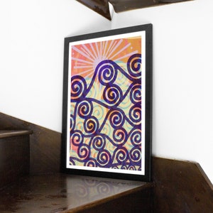 Abstract seascape, seaside home decor wall art