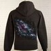 FiftyEleven reviewed Nebula hoody space hoodie hand painted nebula with stars and space dust on back of grey hoody zip up hoodie universe galaxy nebula hoodie