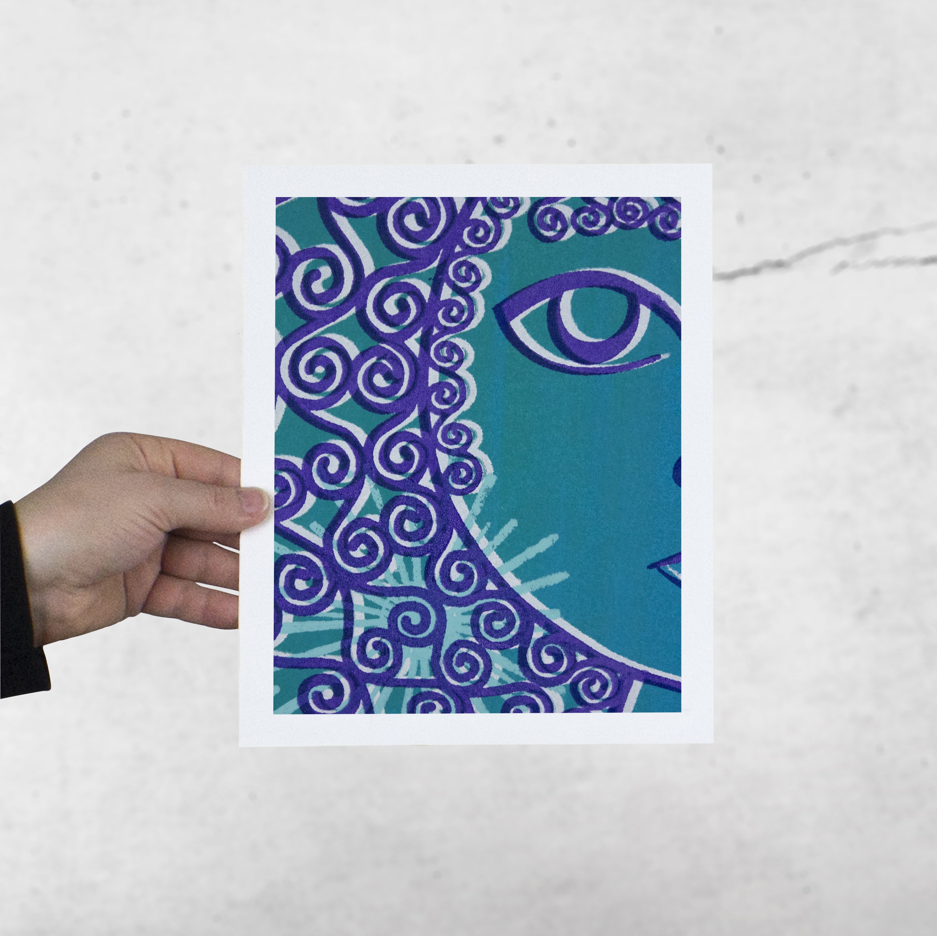 Teal Wall Art Decor Minimal Abstract Contemporary Giclée Etsy