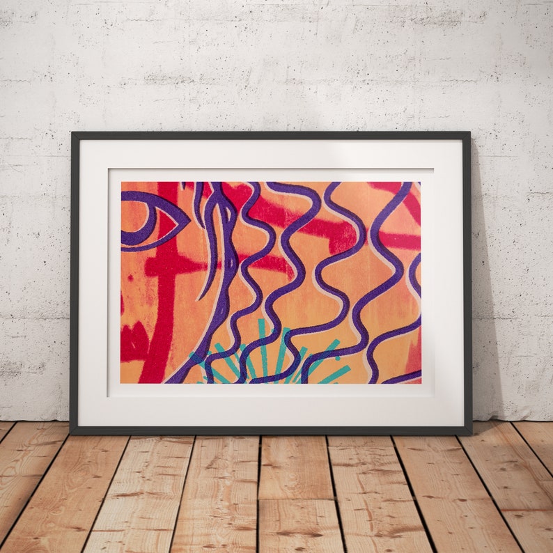 Abstract room decor minimal wall art print gift for home Etsy