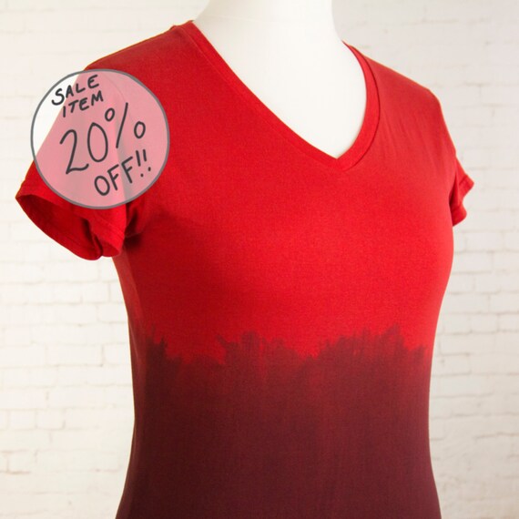 red ombre shirt