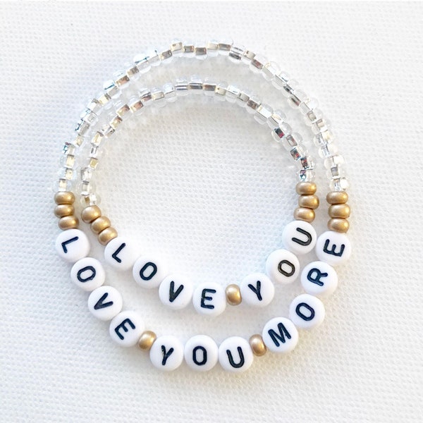 Love You More, Mother Daughter Bracelet, Mommy and Me Bracelet, Mommy and Me Outfits, Custom Bracelets, Mommy and Me Jewelry Matching