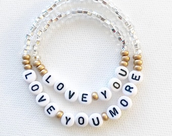 Love You More, Mother Daughter Bracelet, Mommy and Me Bracelet, Mommy and Me Outfits, Custom Bracelets, Mommy and Me Jewelry Matching