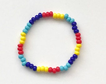 Autism Awareness Bracelet, Autism Jewelry, Kids Autism Bracelet, ASD Autism Acceptance Beaded Stretch Bracelets