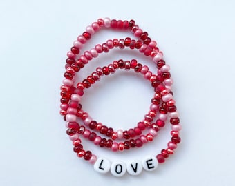 Kids Valentines Gifts Jewelry for Girls Gift for Toddler Jewelry Stretch Bracelets for Kids Party Favors for Toddlers Bracelets Custom Name