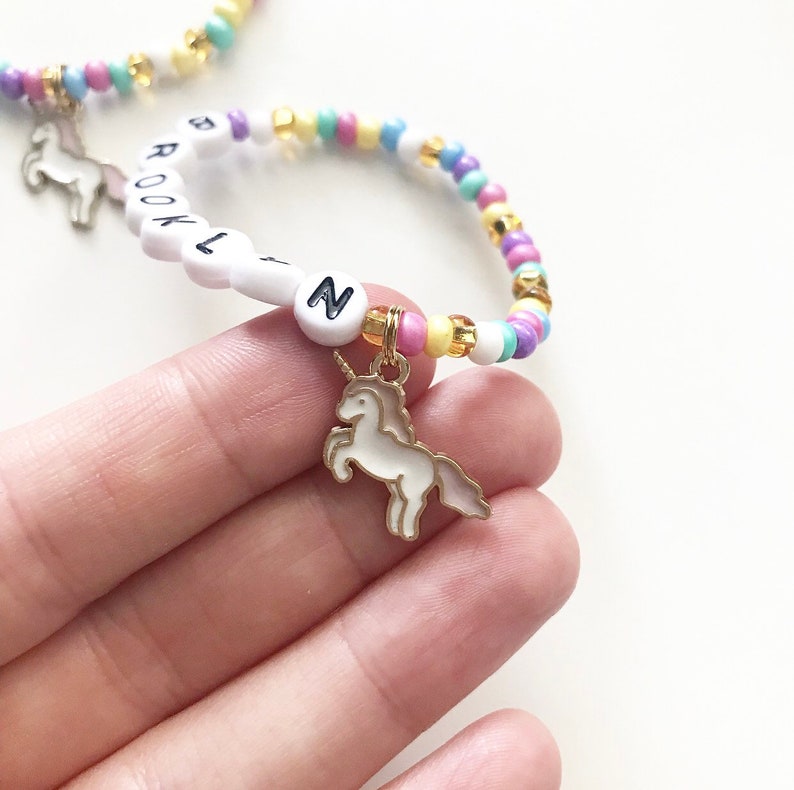 Unicorn Bracelet Kids Unicorn Jewelry Unicorn Gift Unicorn Etsy
