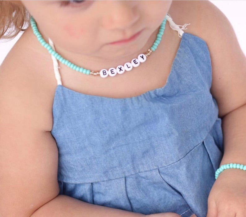 Toddler Necklace Baby Necklace Toddler Choker Necklace Etsy