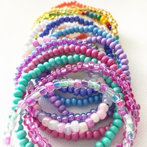 Easter Gifts for Kids, Toddler Bracelet, Kids Jewelry, Seed Bead Bracelets, Stretch Bracelets, Bracelet Party Favors, Toddler Jewelry