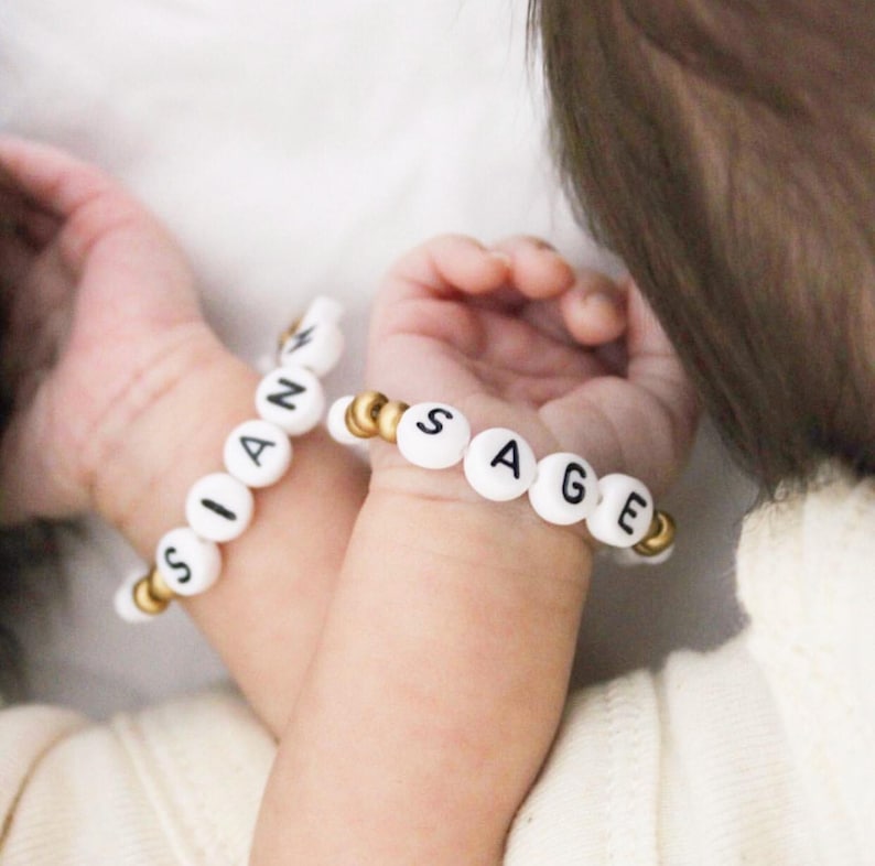 Twin Bracelets Twin Baby Gifts Newborn Twin Outfits Twin ID Etsy