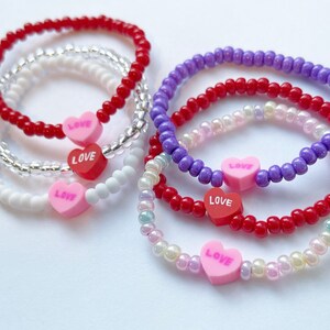 Kids Valentines Gifts for Kids Valentines Day Jewelry Conversation Heart Bracelet for Kids ...