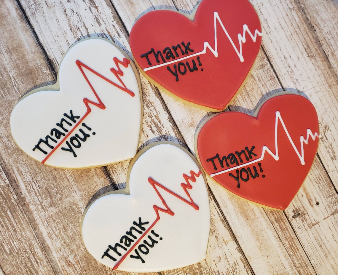 12 Medical Thank You Sugar Cookies Doctor Thank You Cookies Etsy