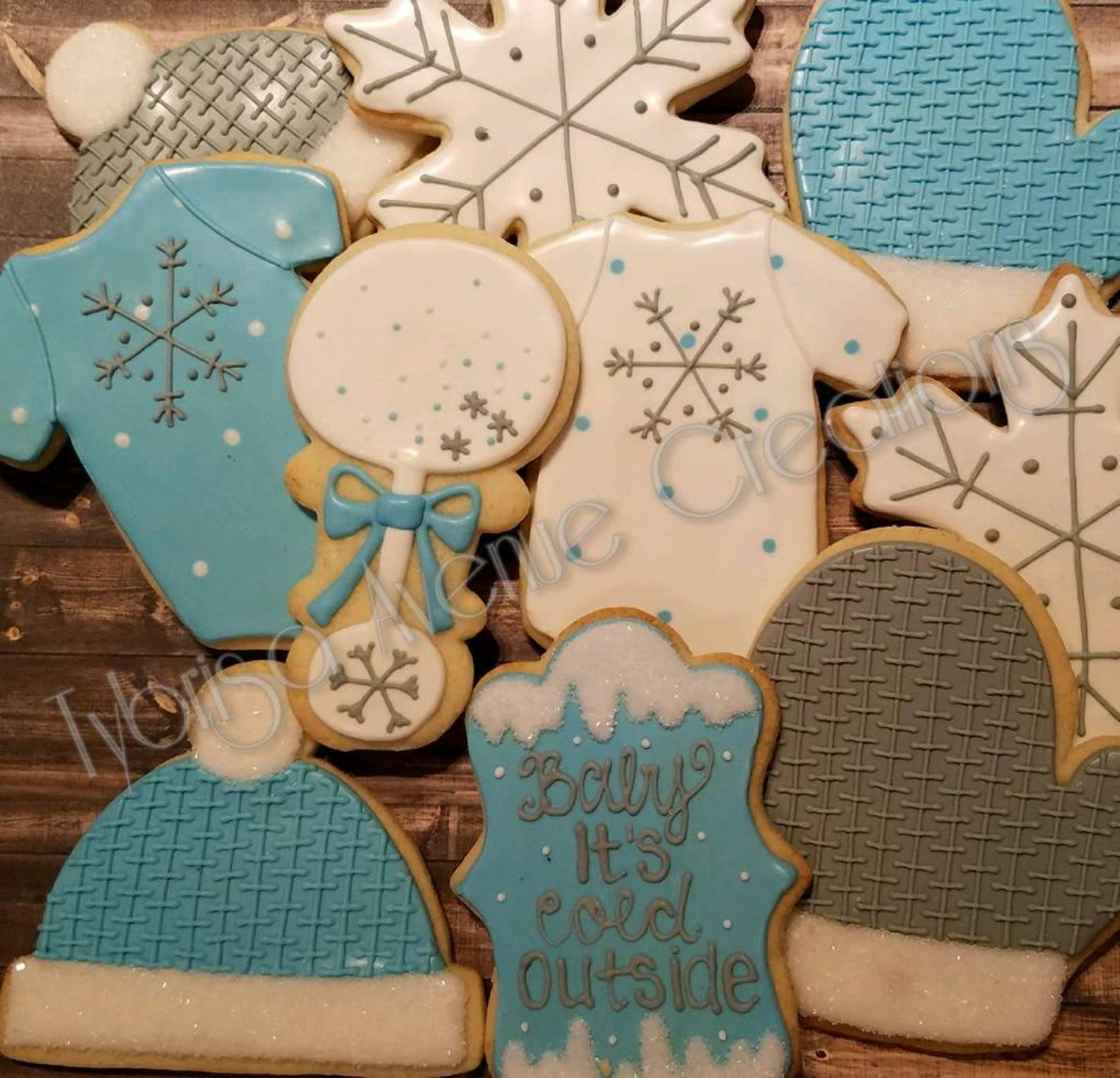 12 Baby It's Cold Outside Sugar Cookies Winter Baby Girl Etsy