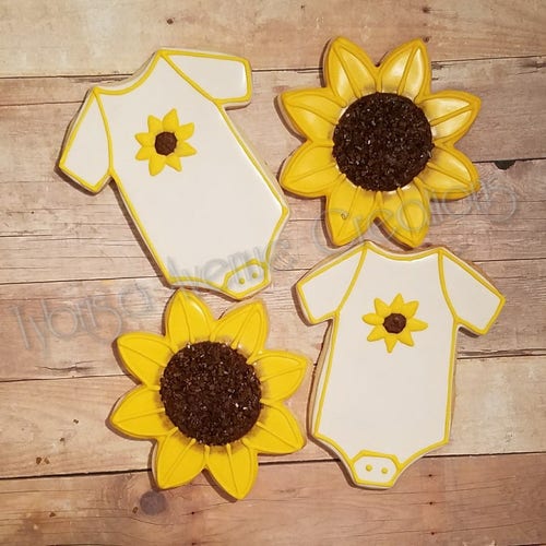 Sunflower Baby Shower Cookies Etsy