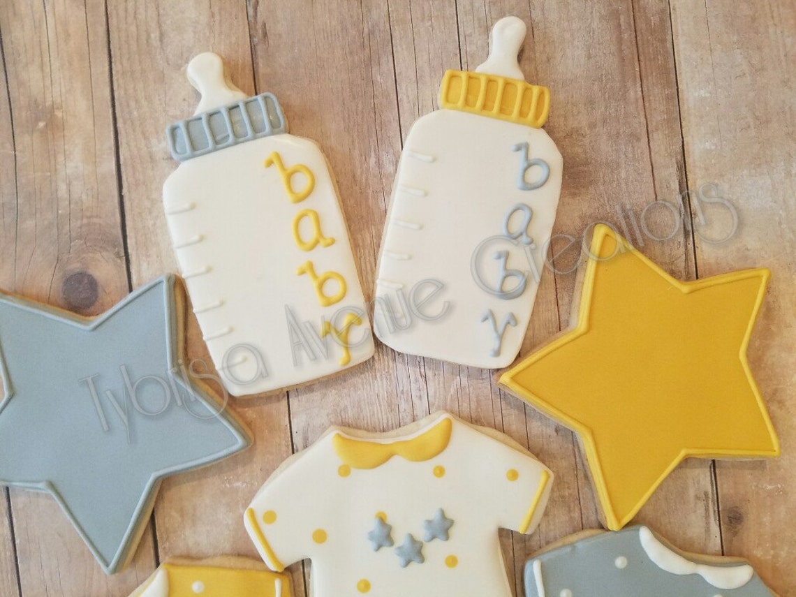 12 Gender Neutral Baby Shower Sugar Cookies Twinkle Little Etsy