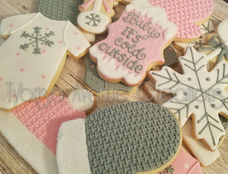 12 Baby It's Cold Outside Sugar Cookies Winter Baby Girl Etsy
