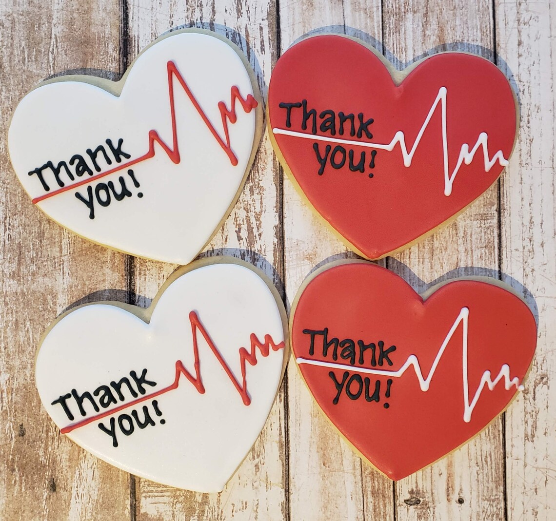 12 Medical Thank You Sugar Cookies Doctor Thank You Cookies Etsy