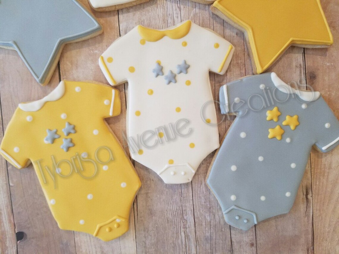 12 Gender Neutral Baby Shower Sugar Cookies Twinkle Little Etsy