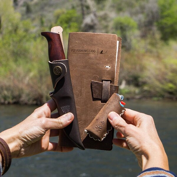 Leather Fishing Journal Etsy