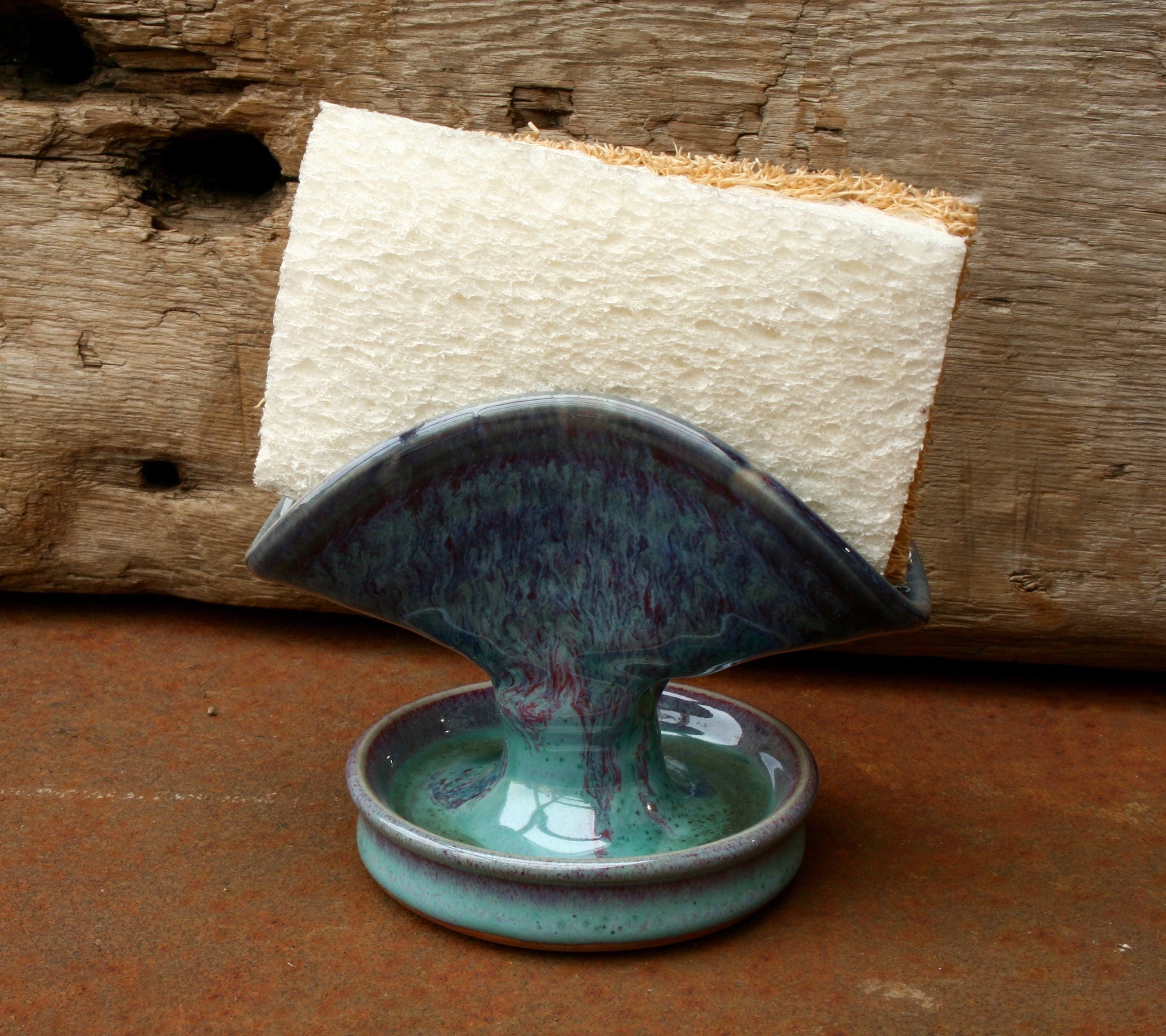 Pottery Sponge Dish Handmade ceramic sponge holder with a ...
